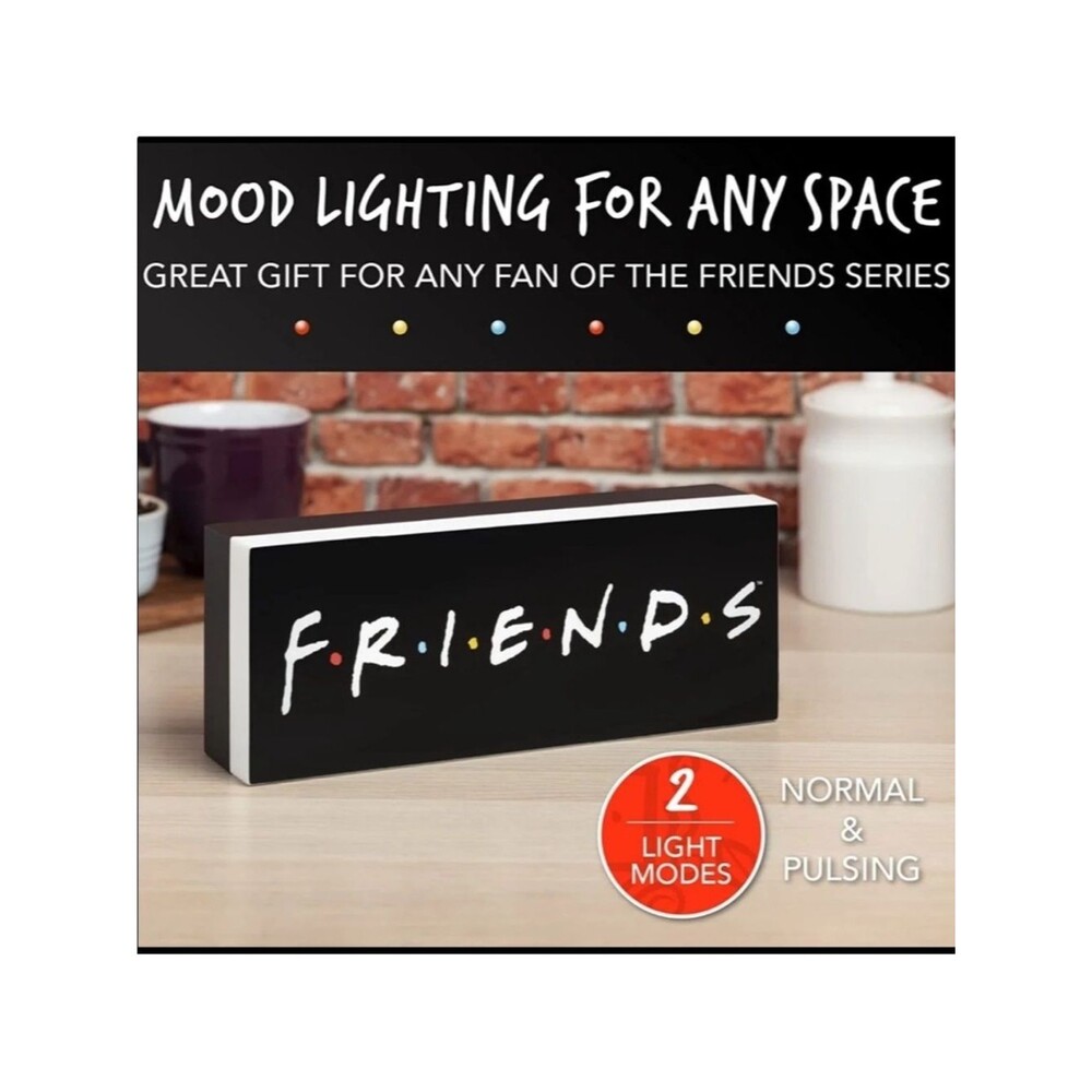 FRIENDS Black Logo Light Multicolor Dot Accent TV Show Desk Office